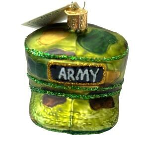 Army Hat Ornament Military Cap by Old World Christmas Collectible Ornament
